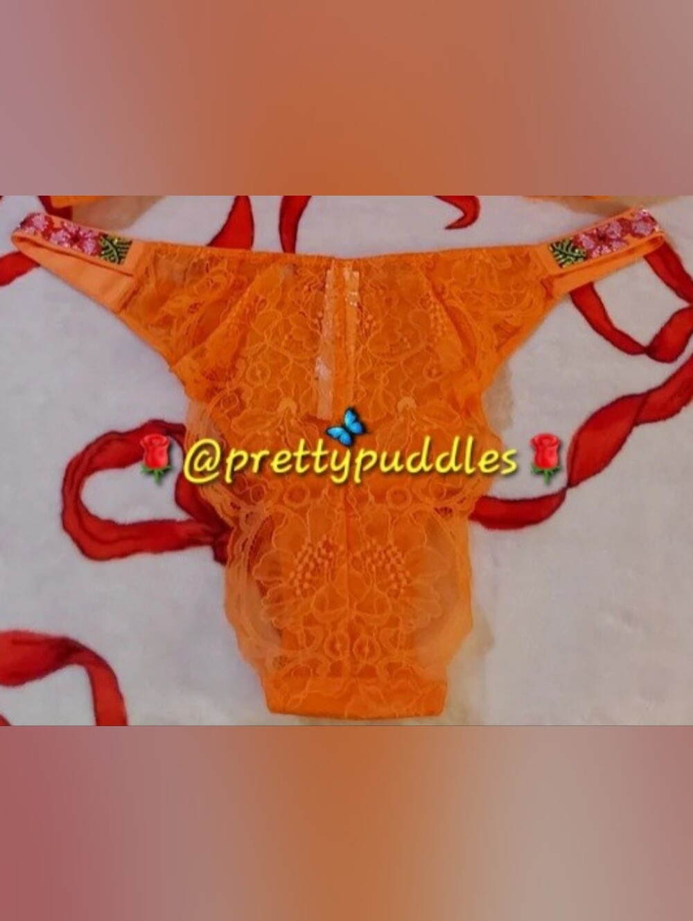 πΊ XXL VS Very Sexy Hibiscus Shine Strap Lace Brazilian Panty πΊ - Picture 2 of 15